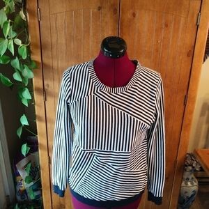 50% off Philosophy Striped Geometric Long Sleeve Top